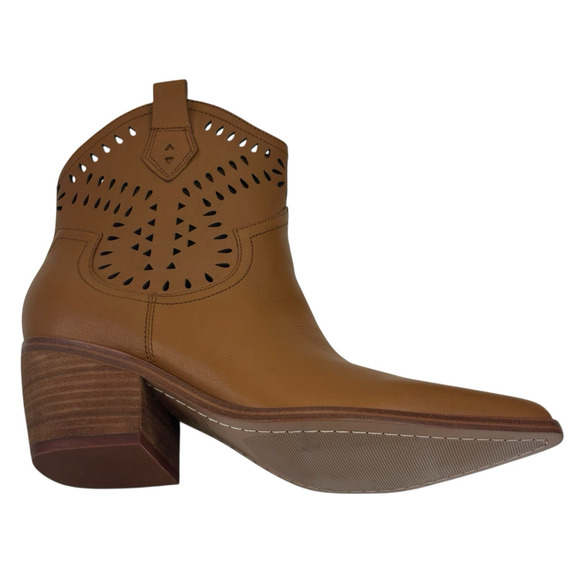 Marc Fisher Elyma Pointed Toe Western Tan Leather Booties Womens 7.5M New $199 - Picture 6 of 11